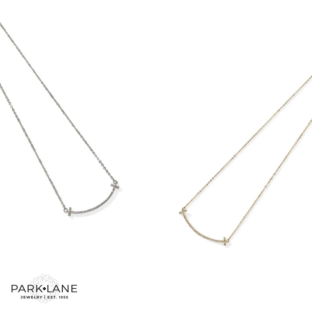 PARK LANE Silver HAPPY necklace NIB - Picture 3 of 3